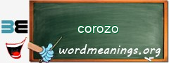 WordMeaning blackboard for corozo